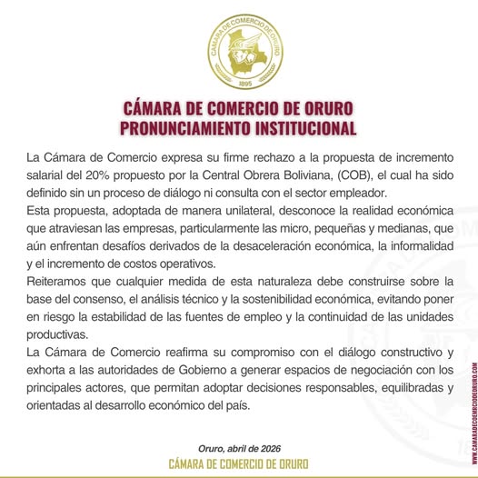 Pronunciamiento Institucional